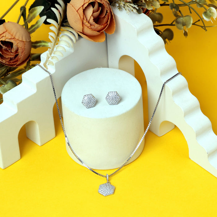 Round Cut Pendant Set