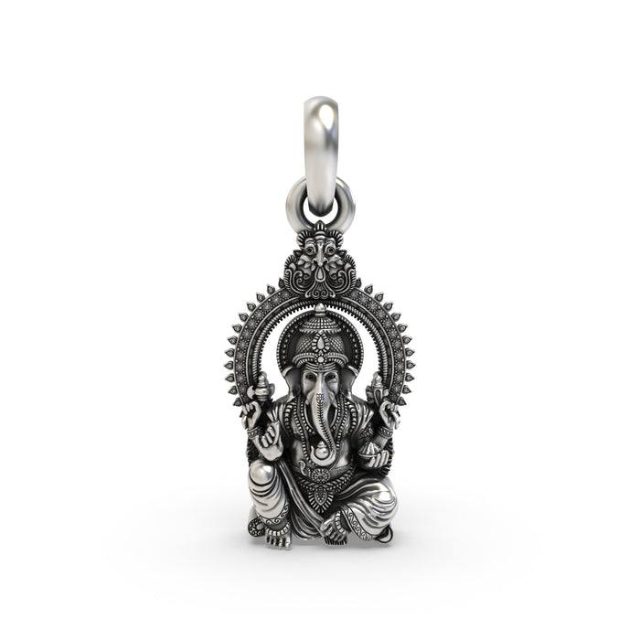 Silver Vakratunda Ganesh Pendant