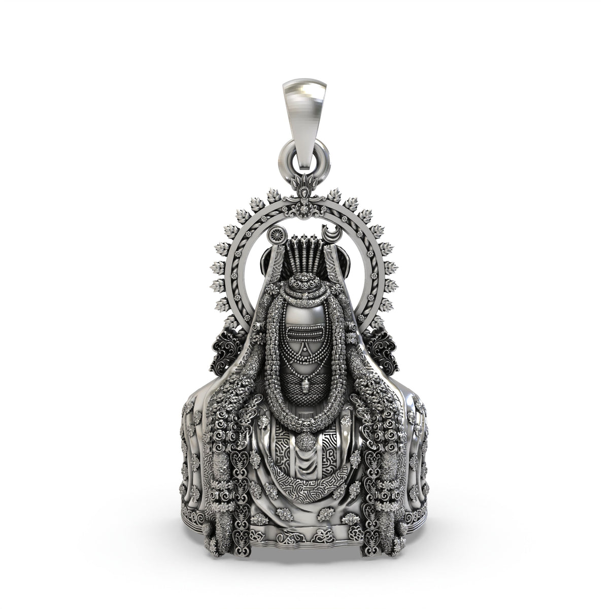 925 Silver Arunachala Shiva Lingam Pendant – Sacred Symbol of Lord Shiva & Mount Arunachala Energy