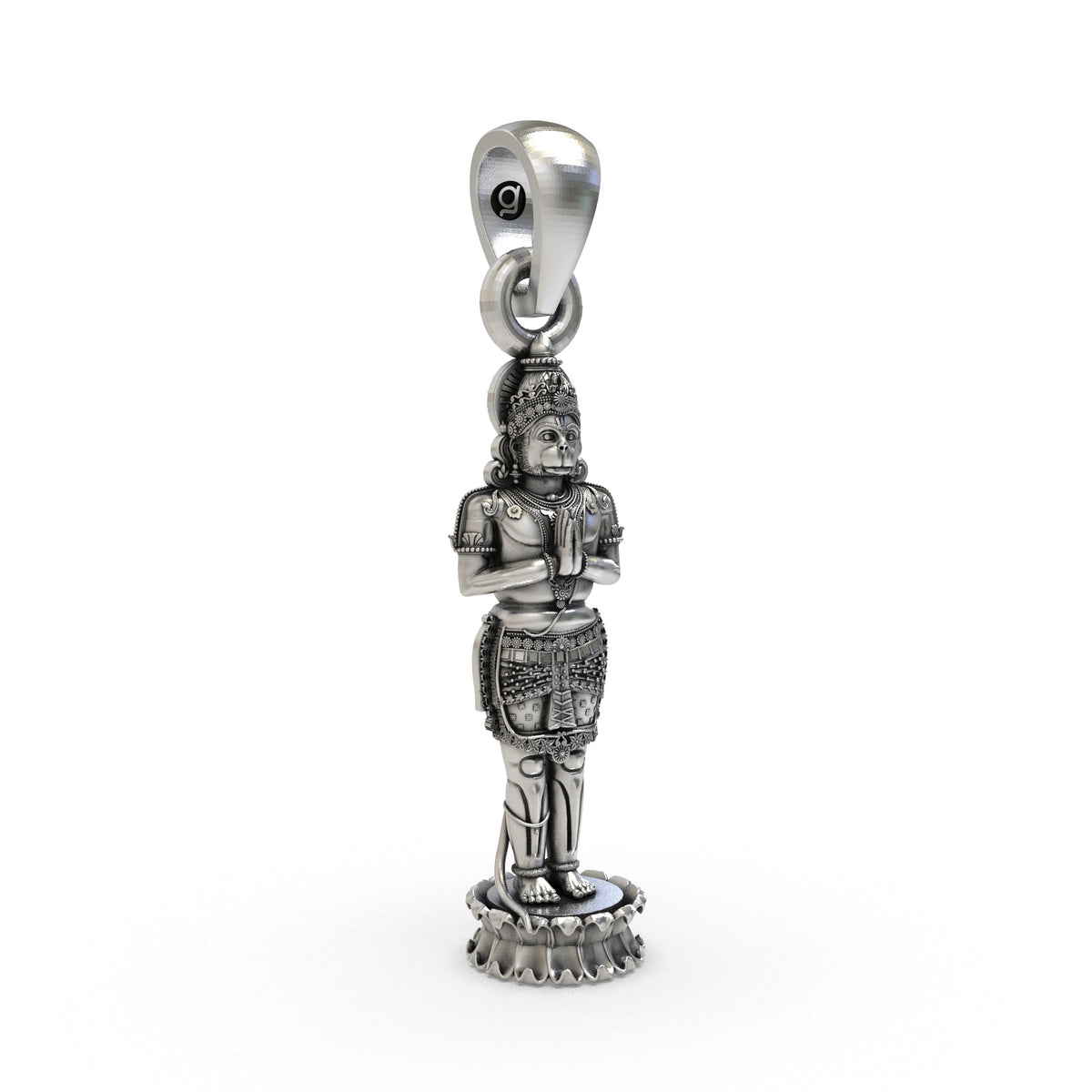 925 Silver Hanumanji Pendant – Divine Strength & Protection | Lord Hanuman Spiritual Jewelry