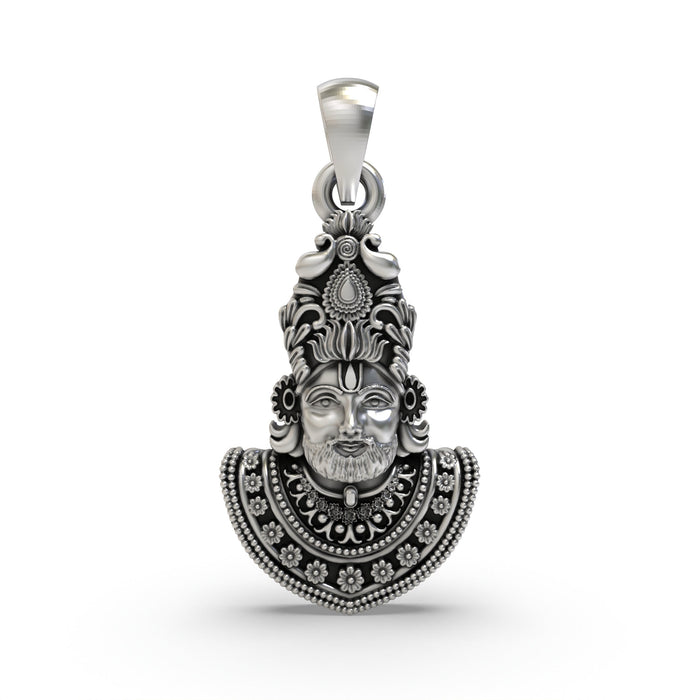 Sterling Silver Khatu Shyam Pendant for Men & Women | Devotional Jewelry
