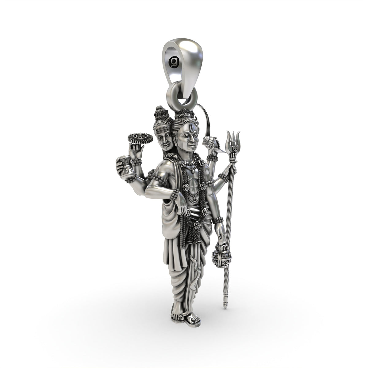 925 Silver Guru Dattatreya Pendant – Tridev Avatar Spiritual Jewelry | Handmade Devotional Pendant for Protection & Wisdom