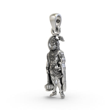 925 Silver Hanumanji Pendant | Bajrangbali Locket for Strength & Protection | Hindu God Jewelry for Men & Women
