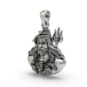 925 Silver Shiva Face Pendant | Mahadev Bholenath Pendant for Men & Women | Handmade Hindu God Jewelry | Shivji Face Amulet for Protection & Strength