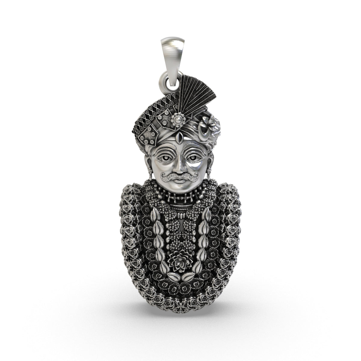 925 Sterling Silver Mahakaleshwar Pendant — Lord Shiva Mahakal Face