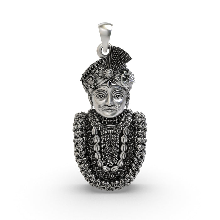 925 Sterling Silver Mahakaleshwar Pendant — Lord Shiva Mahakal Face