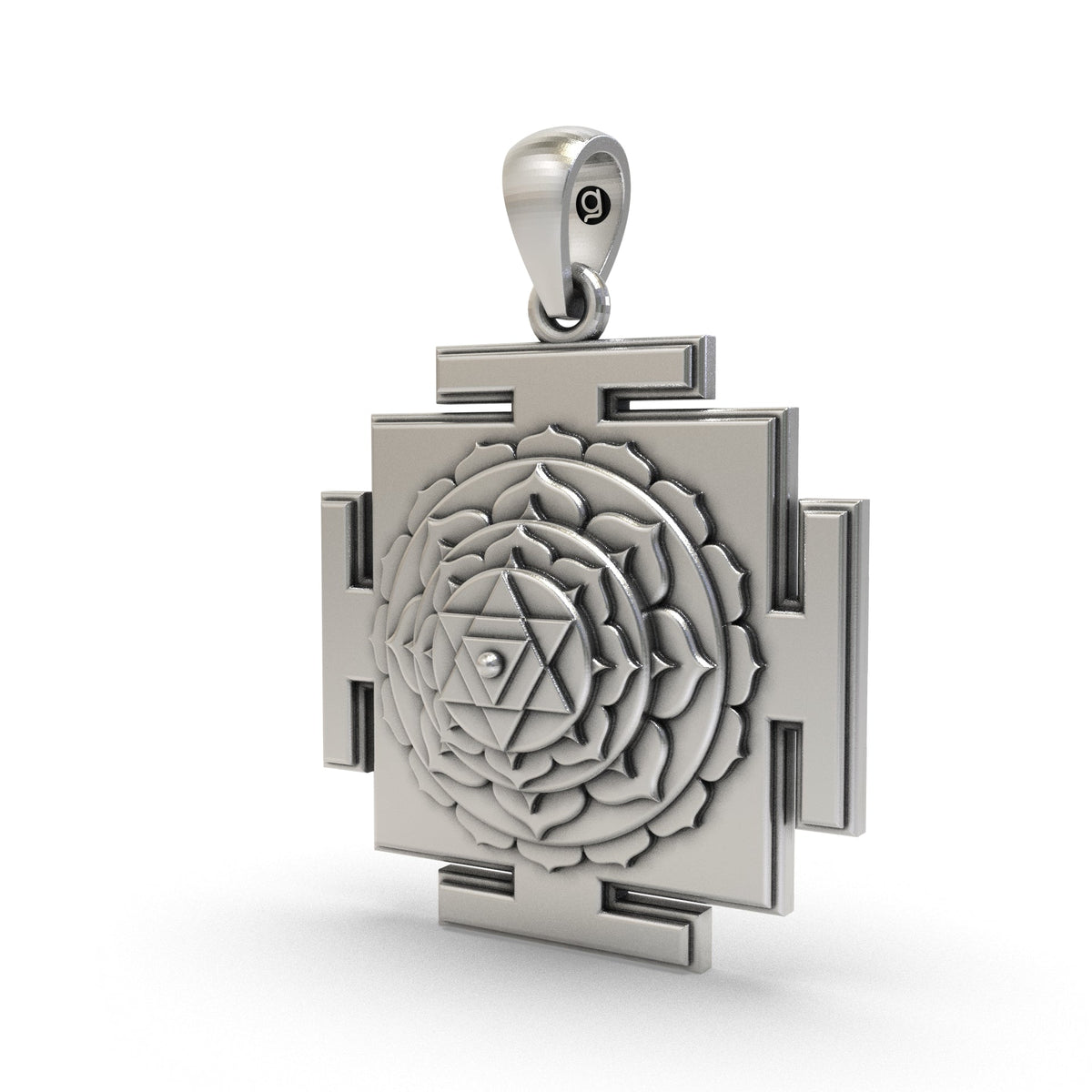 925 Silver Baglamukhi Yantra Pendant – Sacred Symbol for Protection, Victory & Enemy Neutralization