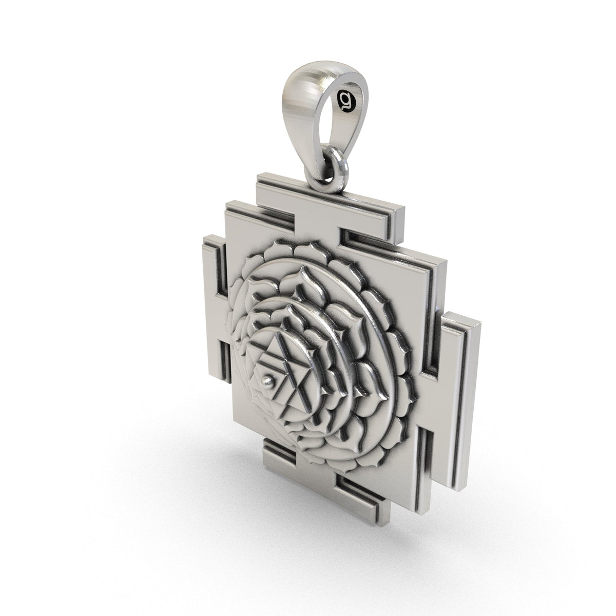 925 Silver Baglamukhi Yantra Pendant – Sacred Symbol for Protection, Victory & Enemy Neutralization