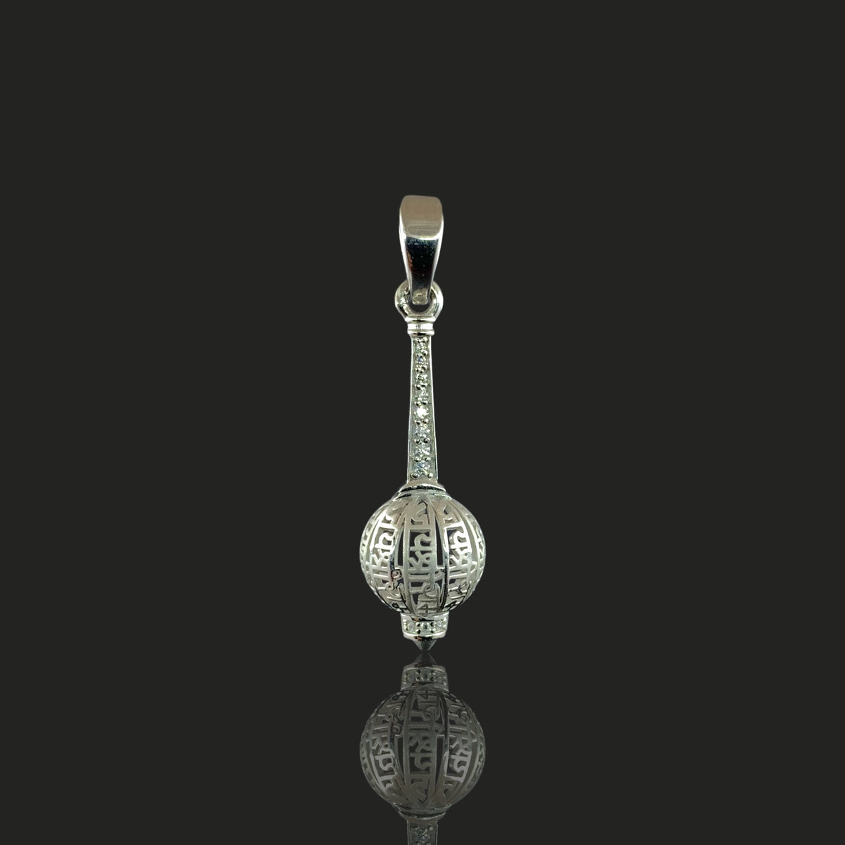 925 Sterling Silver Hanuman Gada Pendant | Bajrangbali Mace Locket | Hindu Spiritual Protection Jewelry Gift