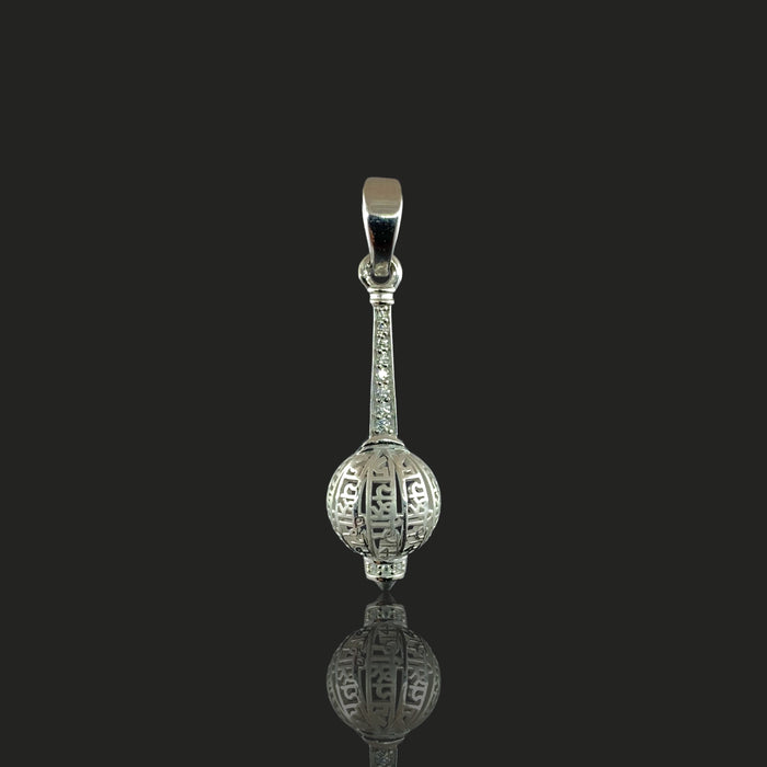 925 Sterling Silver Hanuman Gada Pendant | Bajrangbali Mace Locket | Hindu Spiritual Protection Jewelry Gift