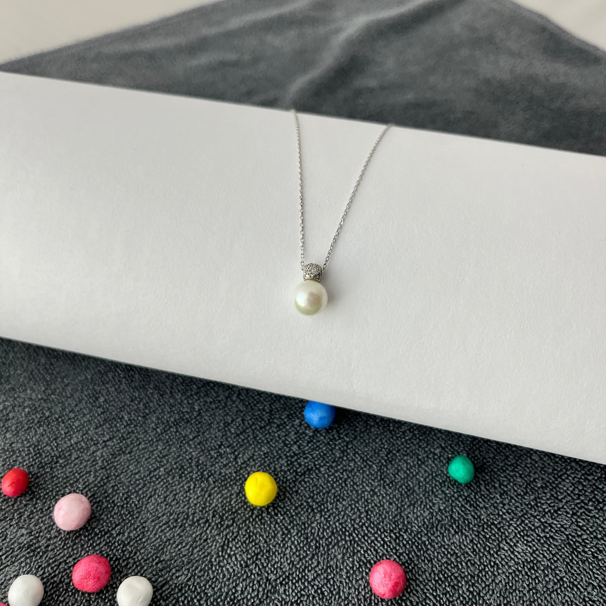 Pearl Pendant Necklace  Drop Necklace