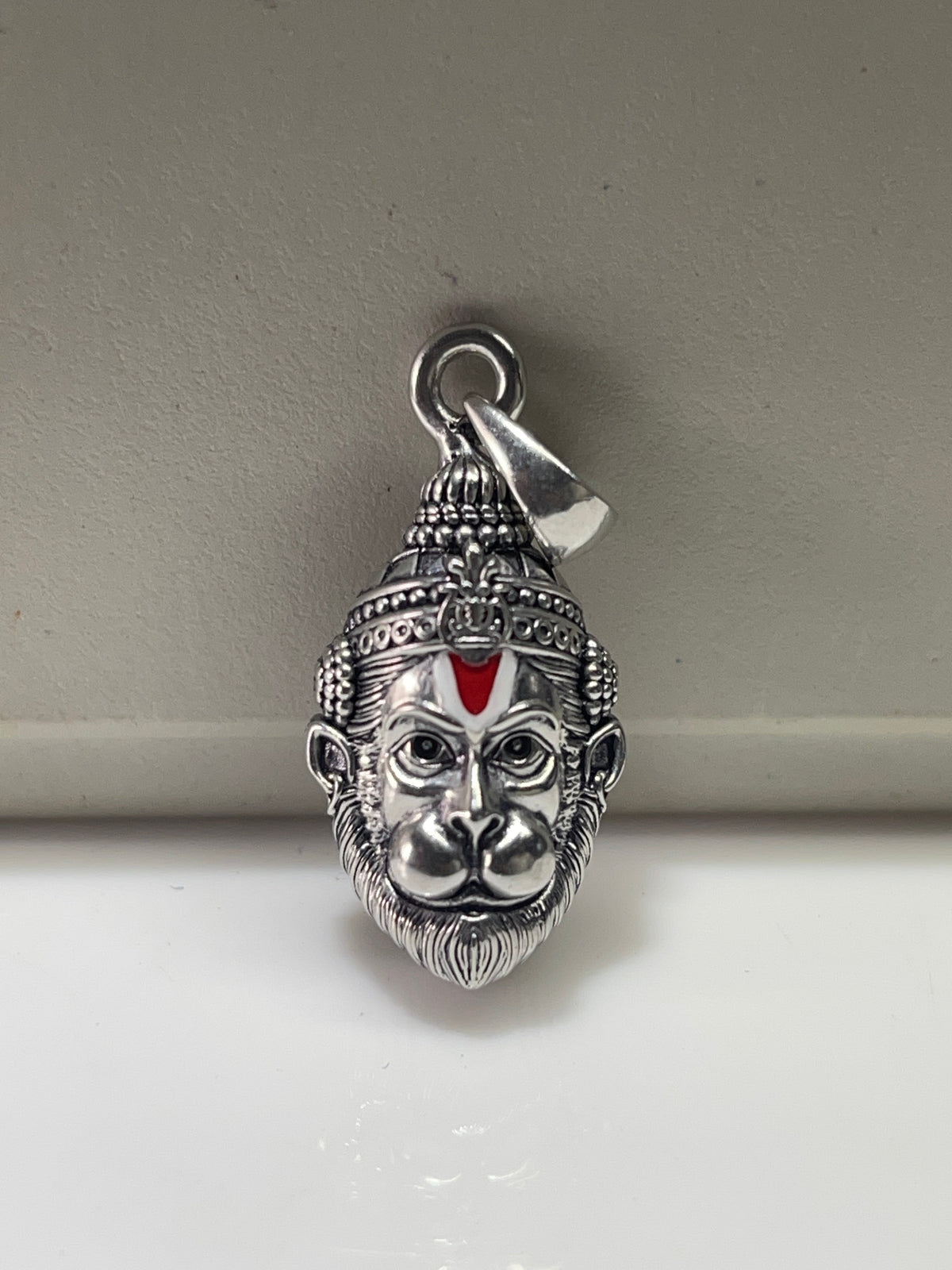 925 Oxidised Silver Hanumanji Face Pendant | Intricately Detailed Hindu God Necklace for Strength, Protection & Devotion