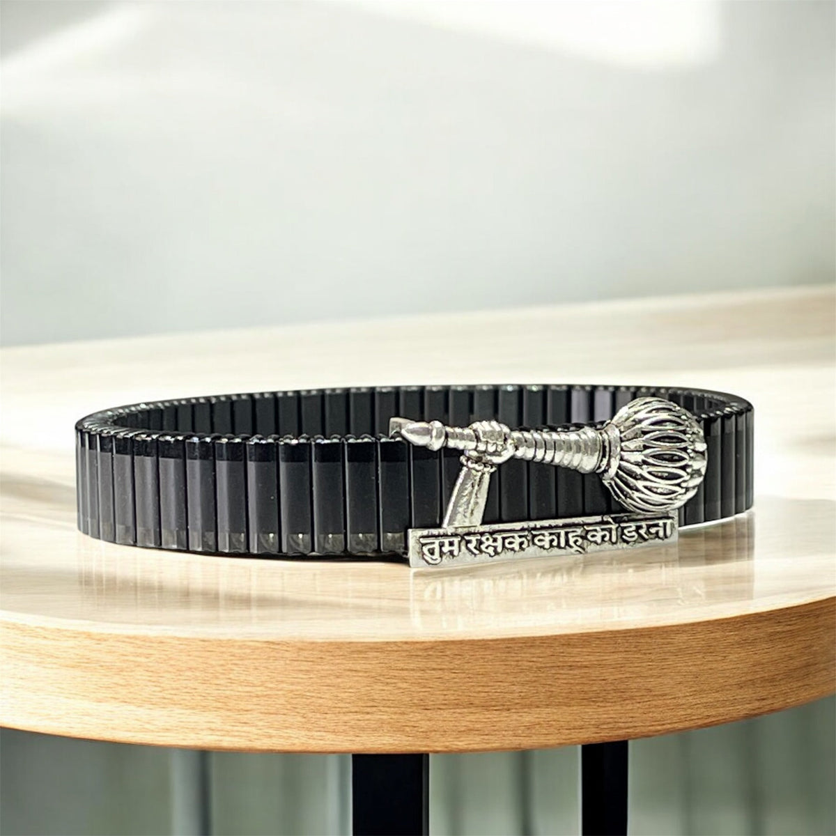 925 Silver Hanuman Gada Bracelet