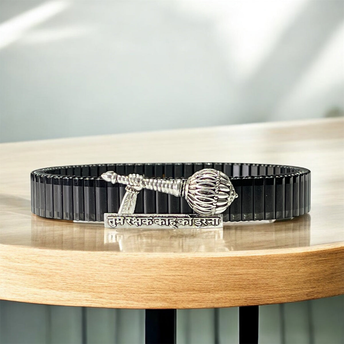 925 Silver Hanuman Gada Bracelet
