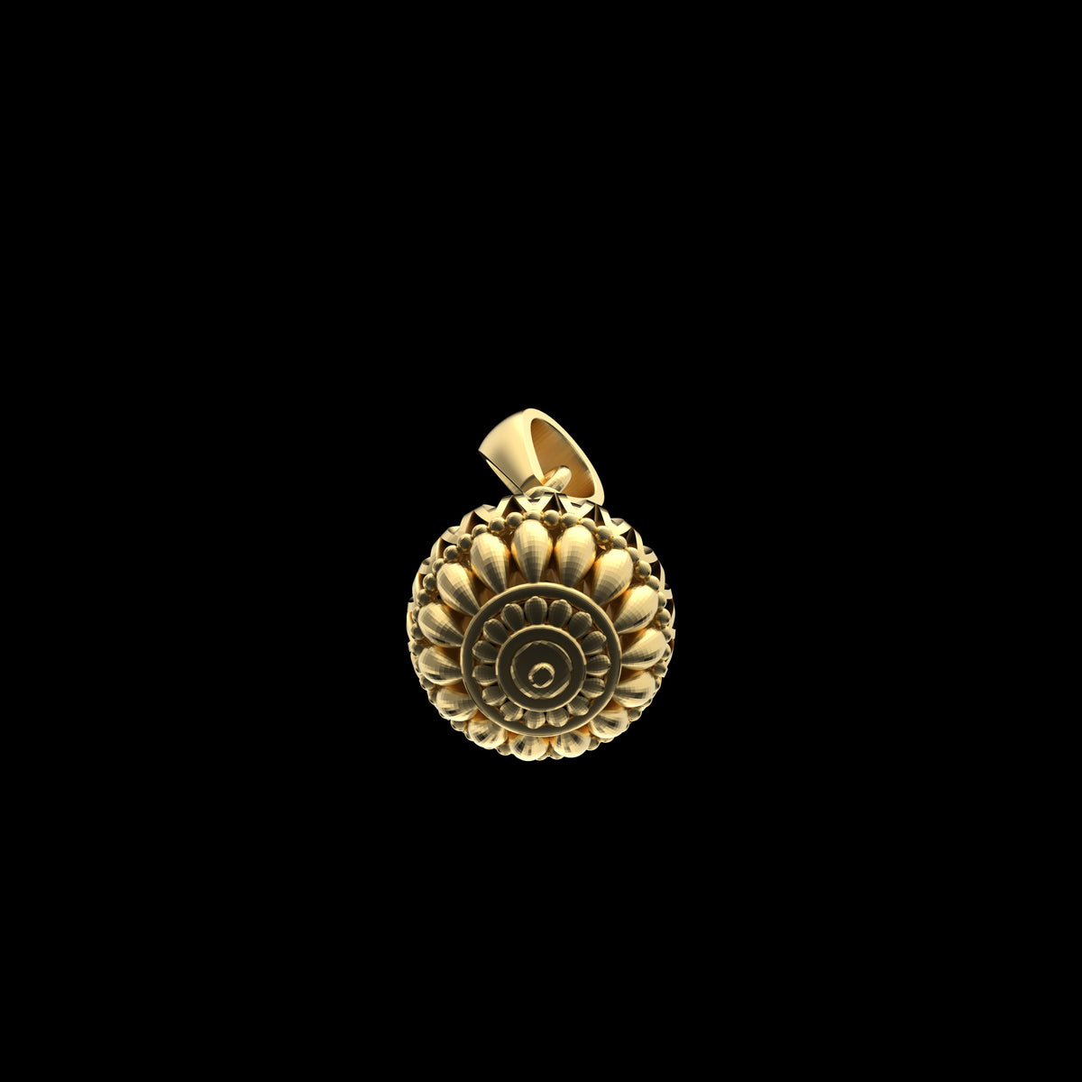 18K Gold Vermeil Gada Pendant – 925 Silver Temple Jewelry | Symbol of Strength, Courage & Devotion